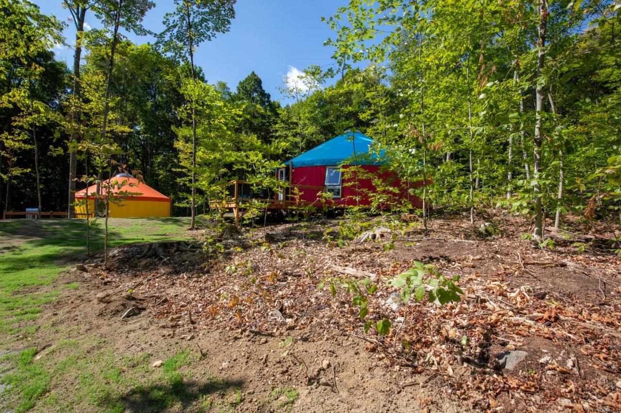 Yourtes Glamping Du Poisson Blanc Notre-Dame-du-Laus Exteriör bild